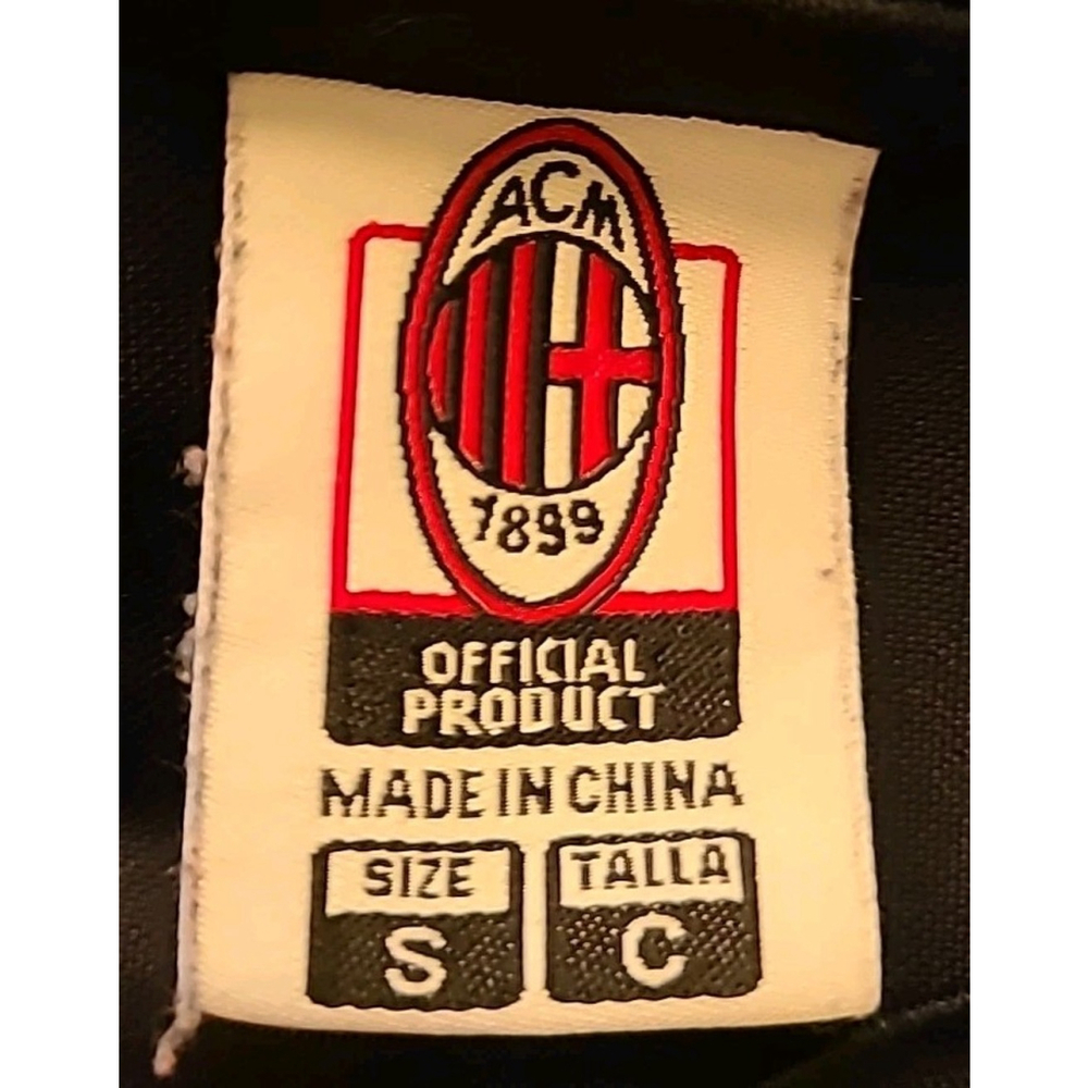 AC Milan ACM 1899 Jersey Adult Size Small Official Product Double Sided Red Blk - Picture 7 of 10